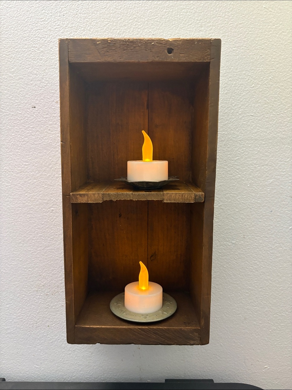 Rustic Wooden Wall Shelf